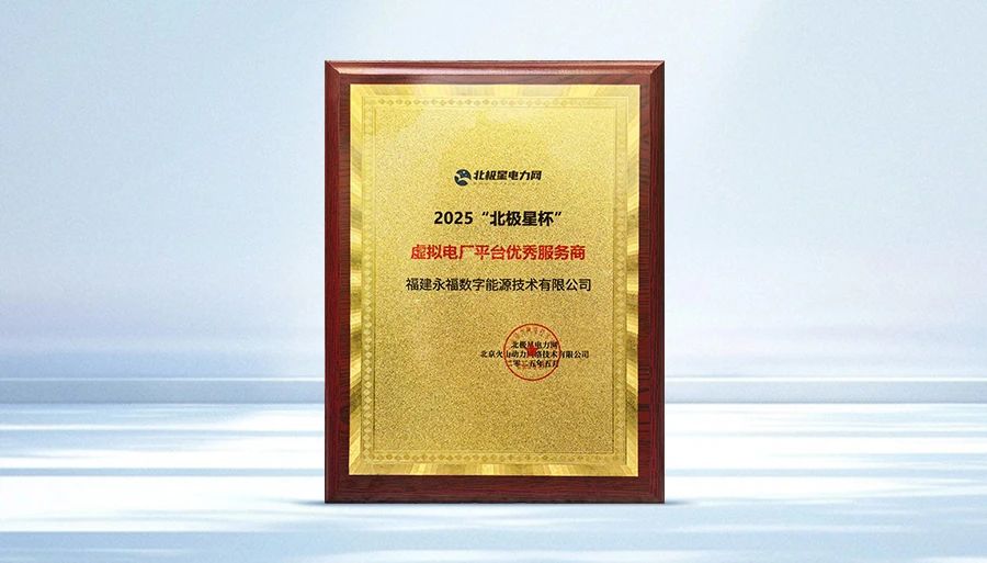 亿万先生数能荣获2025“北极星杯”虚拟电厂平台优秀服务商奖